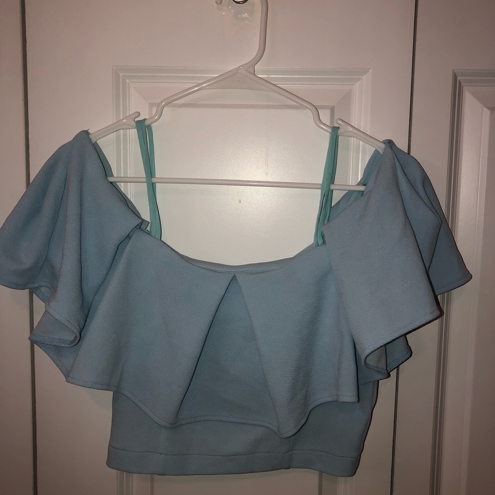 Beautiful Summer Over the Shoulder Crop Top